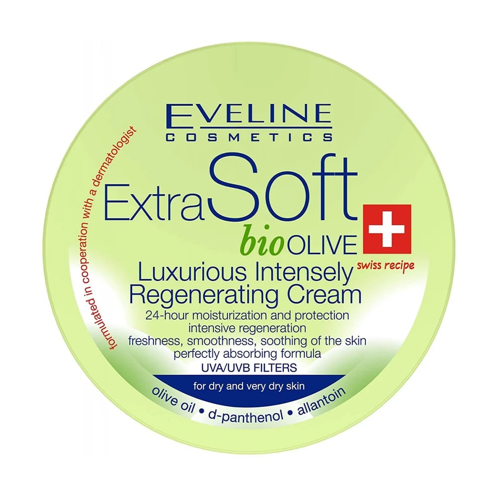 Інтенсивно відновлювальний крем для тіла Eveline Cosmetics Extra Soft Bio Оливки, 200 мл